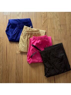 Pants Lot Of 10 Women's Nurse Scrub Bottoms Size Med/Sm Solid Colors Mix Brands